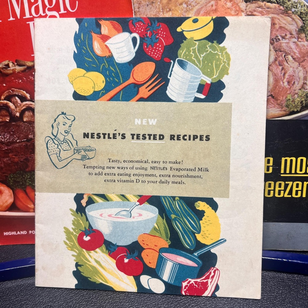 Lot of 4 cookbook ephemera, Nestle, Heinz, Freezing and Carefree Cooking Vintage - Picture 2 of 5